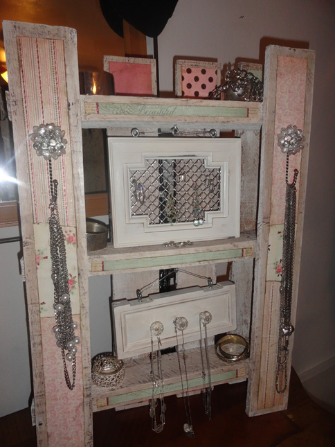 pallet jewelry shelf pallet jewelry shelf