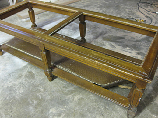 refabbed coffee table before refabbed coffee table before