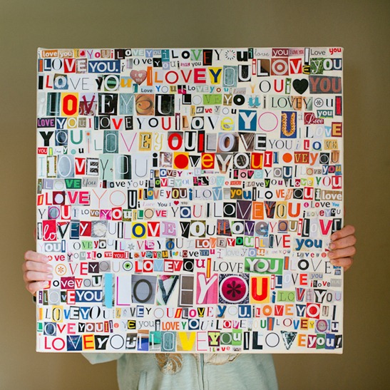 i love you collage art i love you collage art
