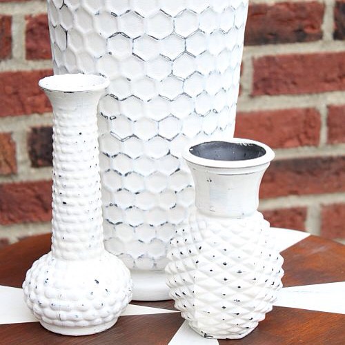 Transform any textured vase in to a rustic weathered vessel that fits perfectly in your house!  Find out how #ontheblog .  Link in profile.