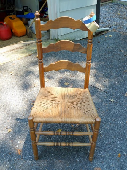 Dining Room Chair with Woven Seat