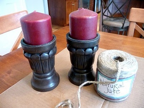 jute candle before