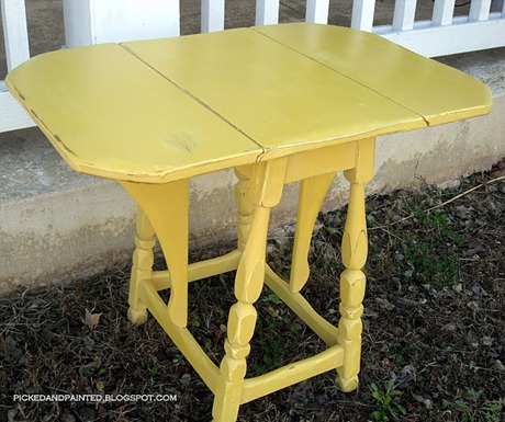 yellow side table