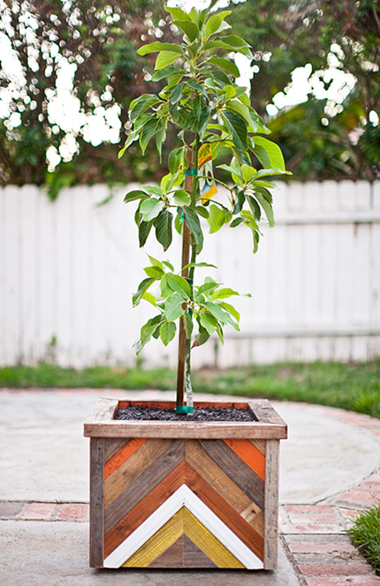 diy chevron planter diy chevron planter