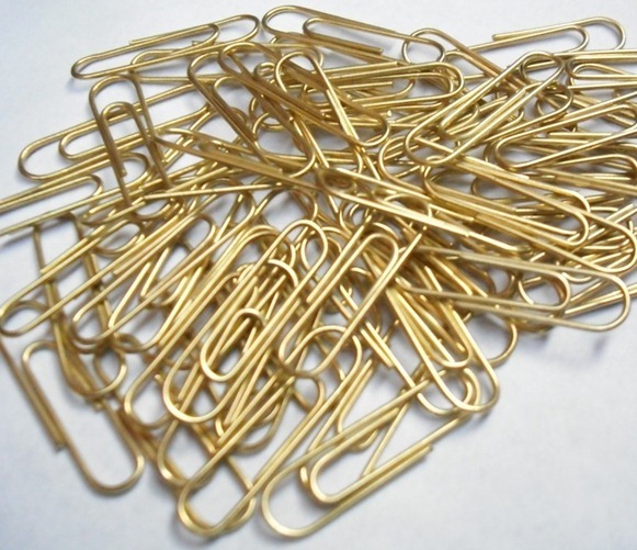 gold paper clips gold paper clips