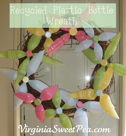 Recycled Plastic Bottle Wreath Recycled Plastic Bottle Wreath