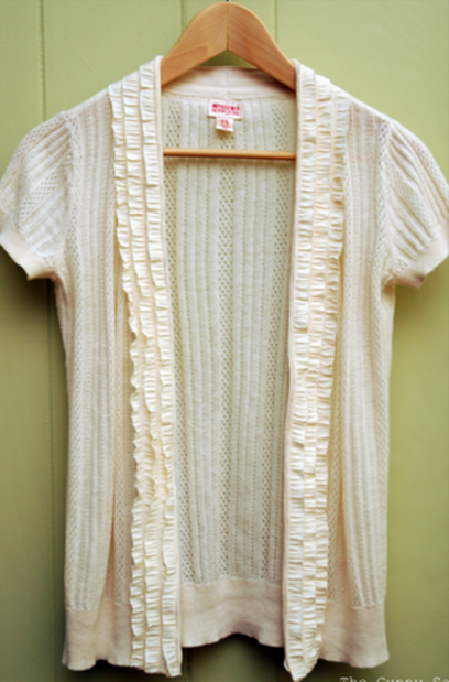 ruffled cardigan before and after ruffled cardigan before and after