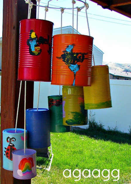 diy wind chime from tin cans diy wind chime from tin cans