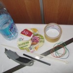 plastic bottle to ribbon organizer materials