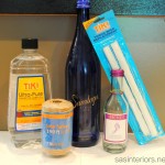 glass bottle turned candle materials