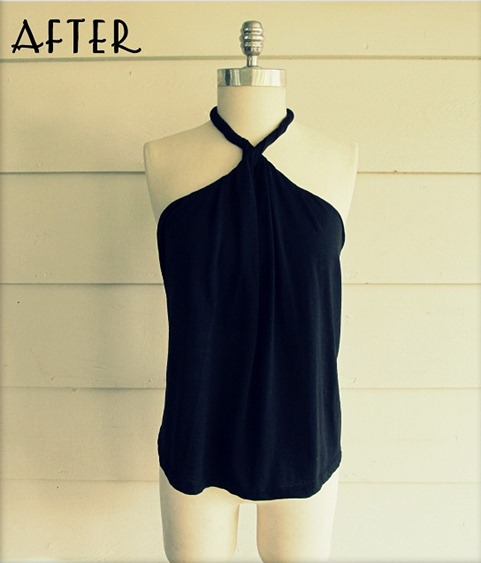 tshirt to halter tshirt to halter