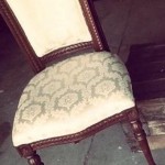reupholstered chair before
