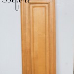 Dirt Stains and Paint cabinet door before