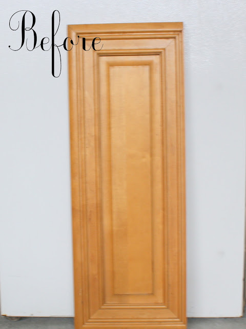 Dirt Stains and Paint cabinet door before