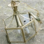 light fixture to planter before