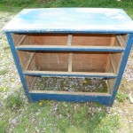 old blue dresser