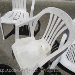 painted plastic patio chairs