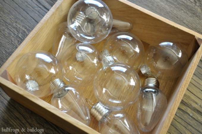 Bullfrogs and Bulldogs ornaments before