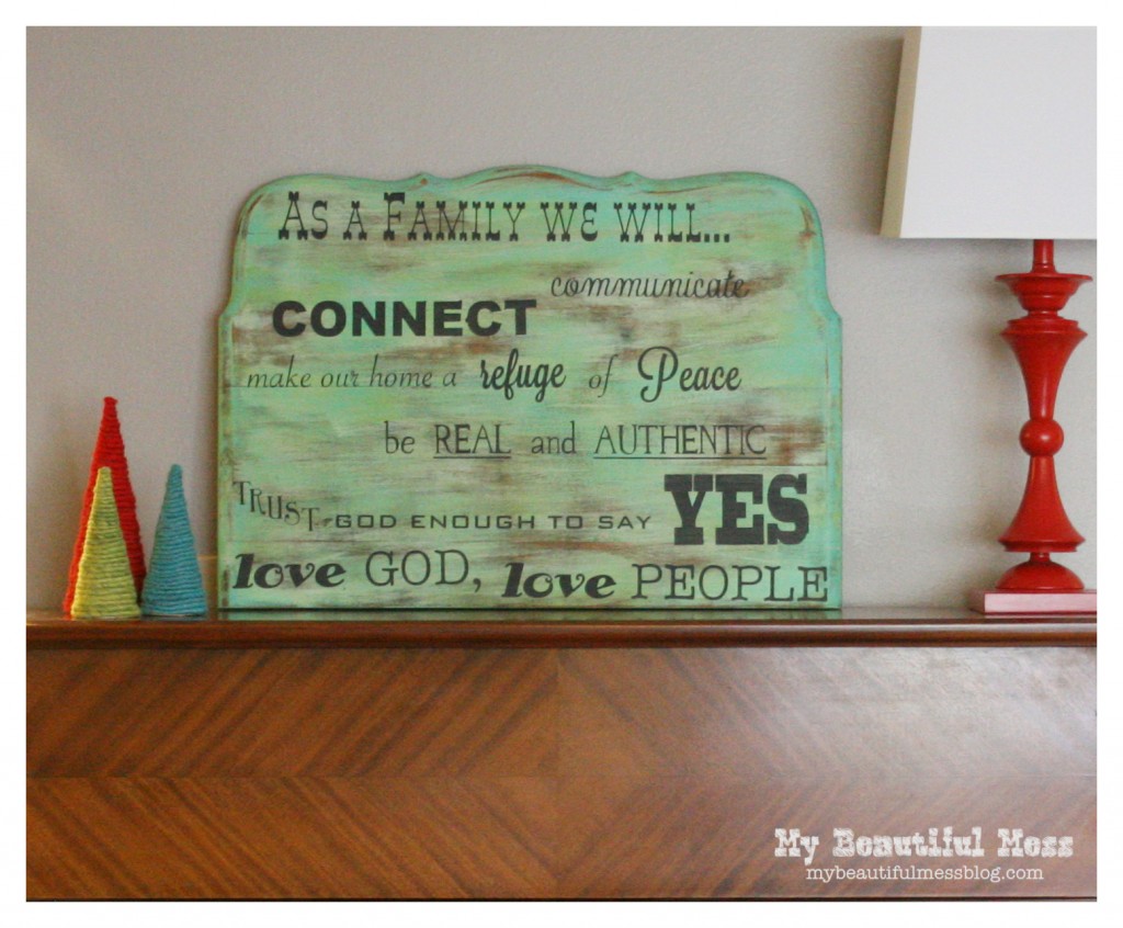 My Beautiful Mess headboard after