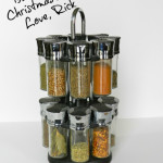 Redhead can decorate spice rack before