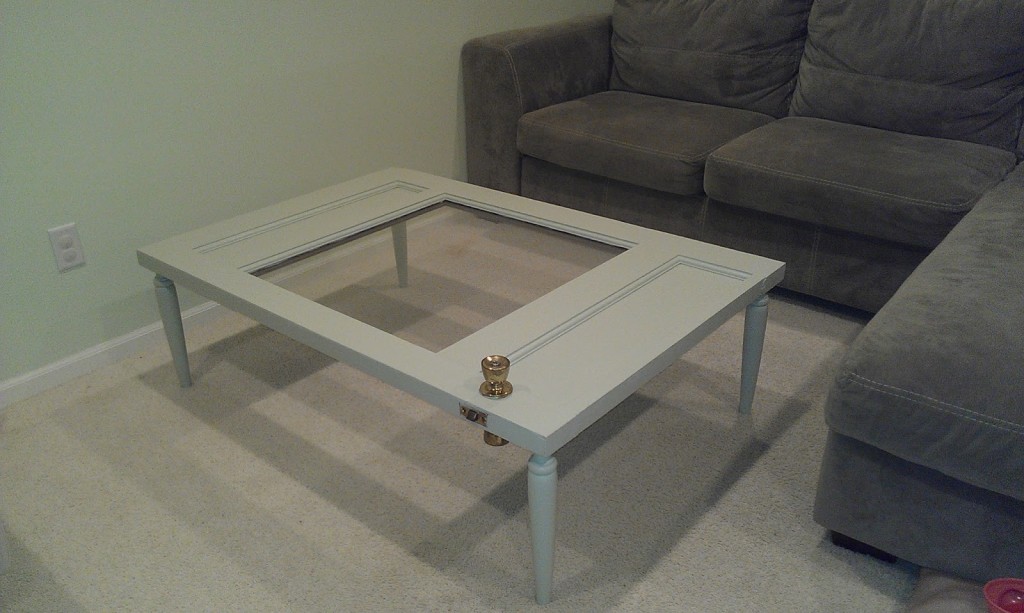 Thrifty Treasures old door table after