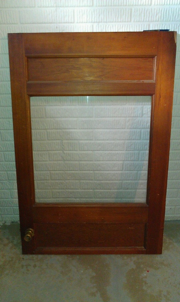 Thrifty Treasures old door table before