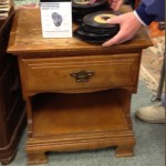 Junque Chic blue side table before