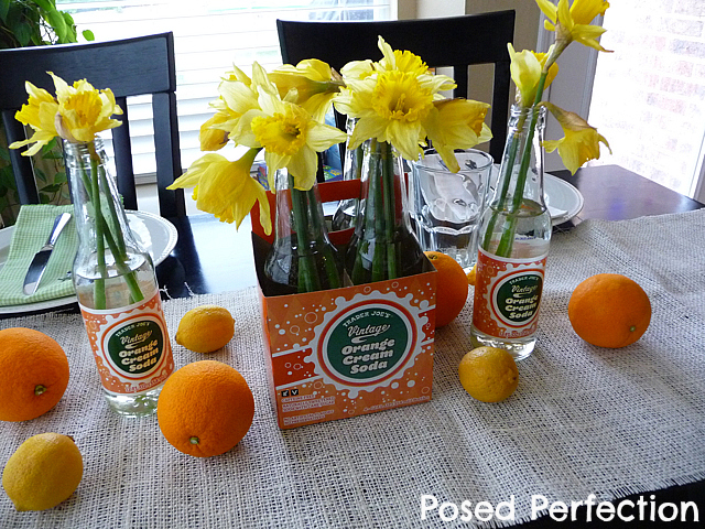 Posed Perfection orange soda bottle after