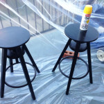 Now at Home Mom barstools before