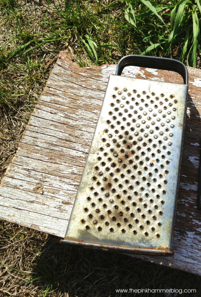 The Pink Hammer chesse grater before