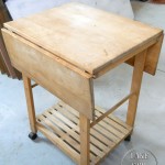 Lake Girl Paints bar cart before