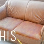 Vintage Revivals leather pillow before