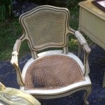 Rain on a Tin Roof cane chair before