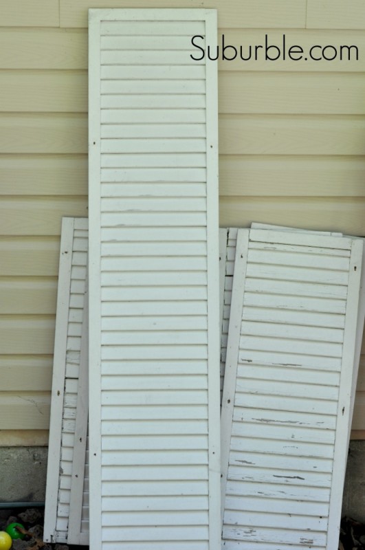 Suburble old shutters before