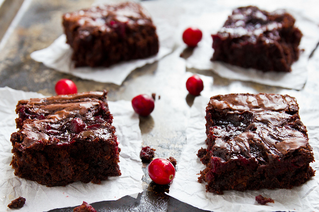 Confections of a Foodie Bride cranberry sauce brownies