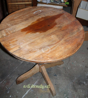 Art is Beauty table before