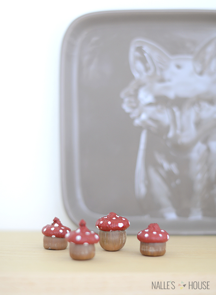 Nalle's House acorn toadstools after