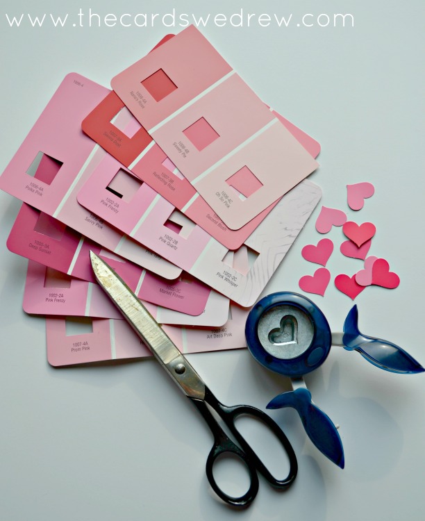 The Cards We Drew pink paint swatch cards