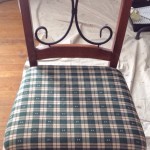 The Salvaged Boutique decoupaged chair after