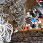 Funky Junk Interiors bark yarn buttons