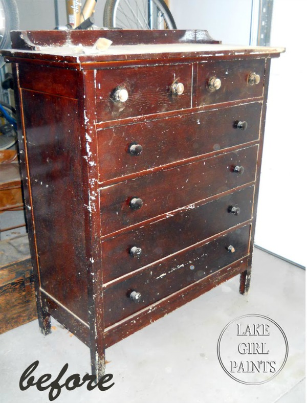 Lake Girl Paints old dresser