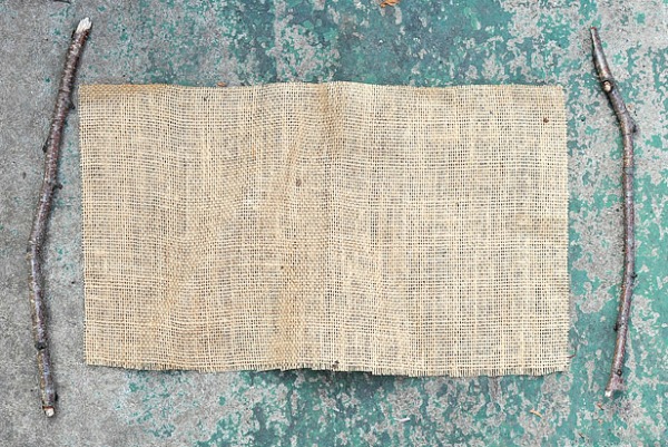 sticks-burlap