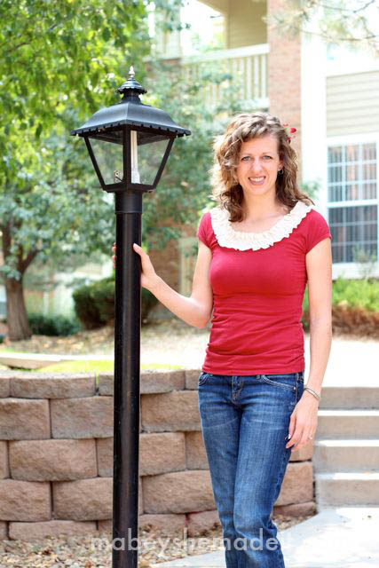 Ruffled-Neckline-tee-refashion