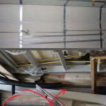 garage door with plated slotted angles