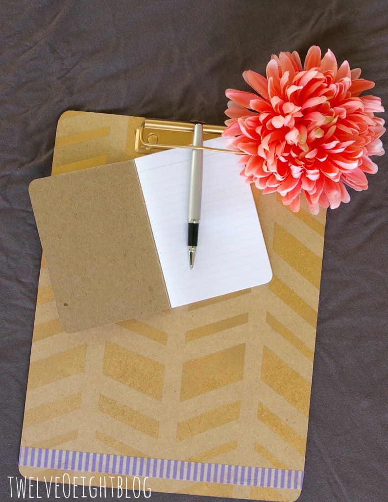 dollar-store-clipboard-painted-gold