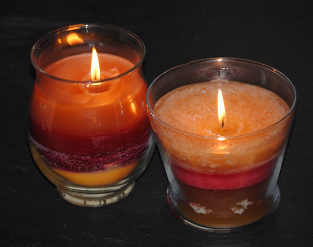 layered candles